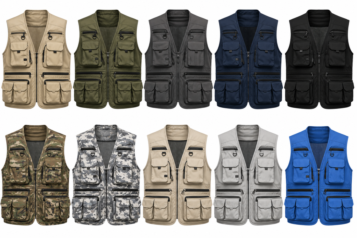 Private Label Fishing Vest Manufacturer for Clothing Brand with Low MOQ