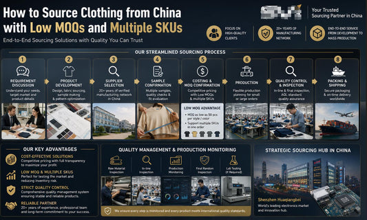 How to Source Clothing from China with Low MOQs and Multiple SKUs (Complete Guide)