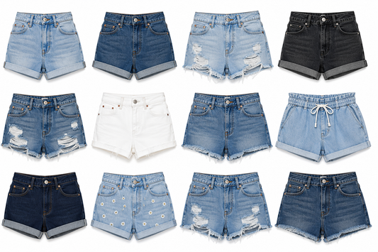 Wholesale Private Label High Waisted Denim Shorts from China