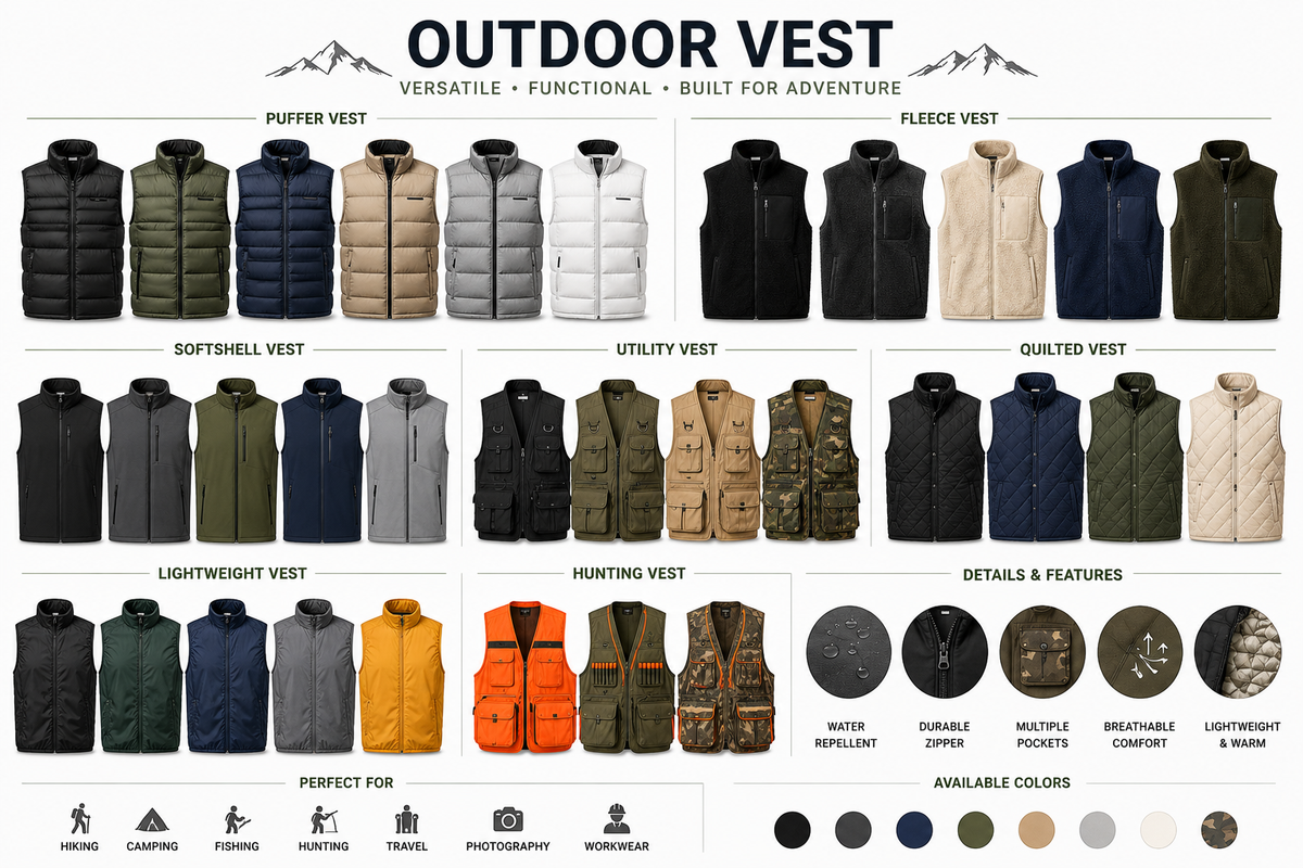 Buy Bulk Custom Outdoor Vest from China Clothing Manufacturing Supplier