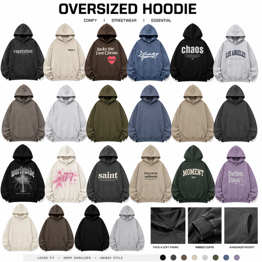 Wholesale Custom Oversized Hoodie Clothing Manufacturing Supplier