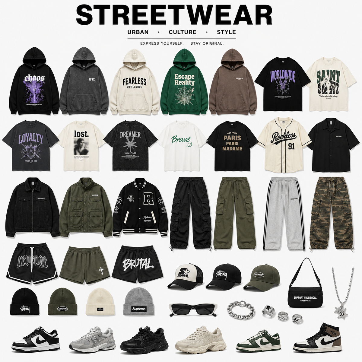 Buy Bulk Private Label Streetwear Clothing Manufacturing Supplier